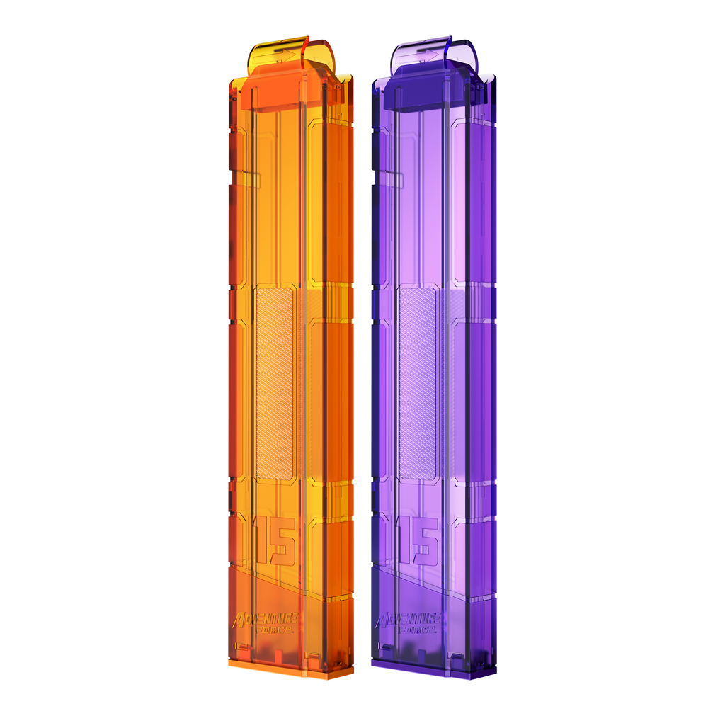2-Pack 15-Round Half-Length Magazines – Dart Zone Blasters