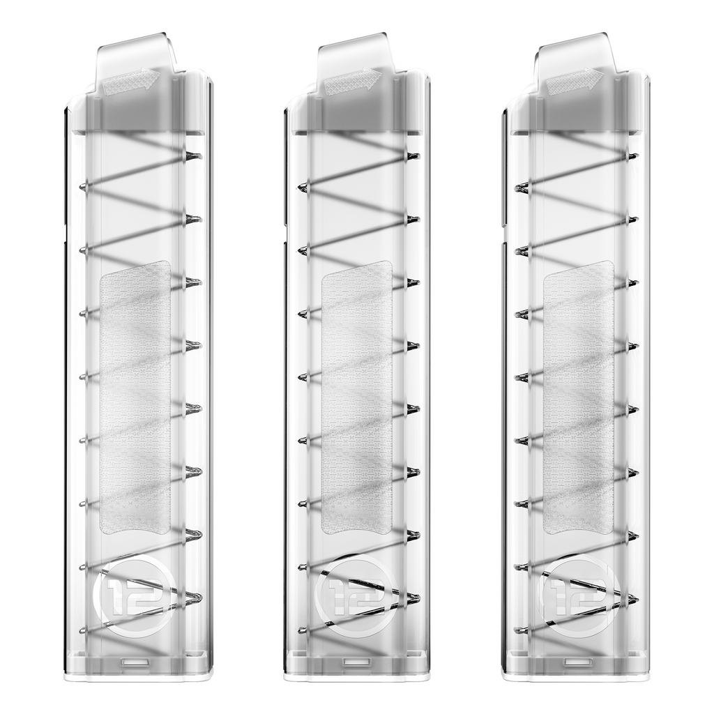 12-Round Slanted Half-Length Magazine 3-Pack – Dart Zone Blasters