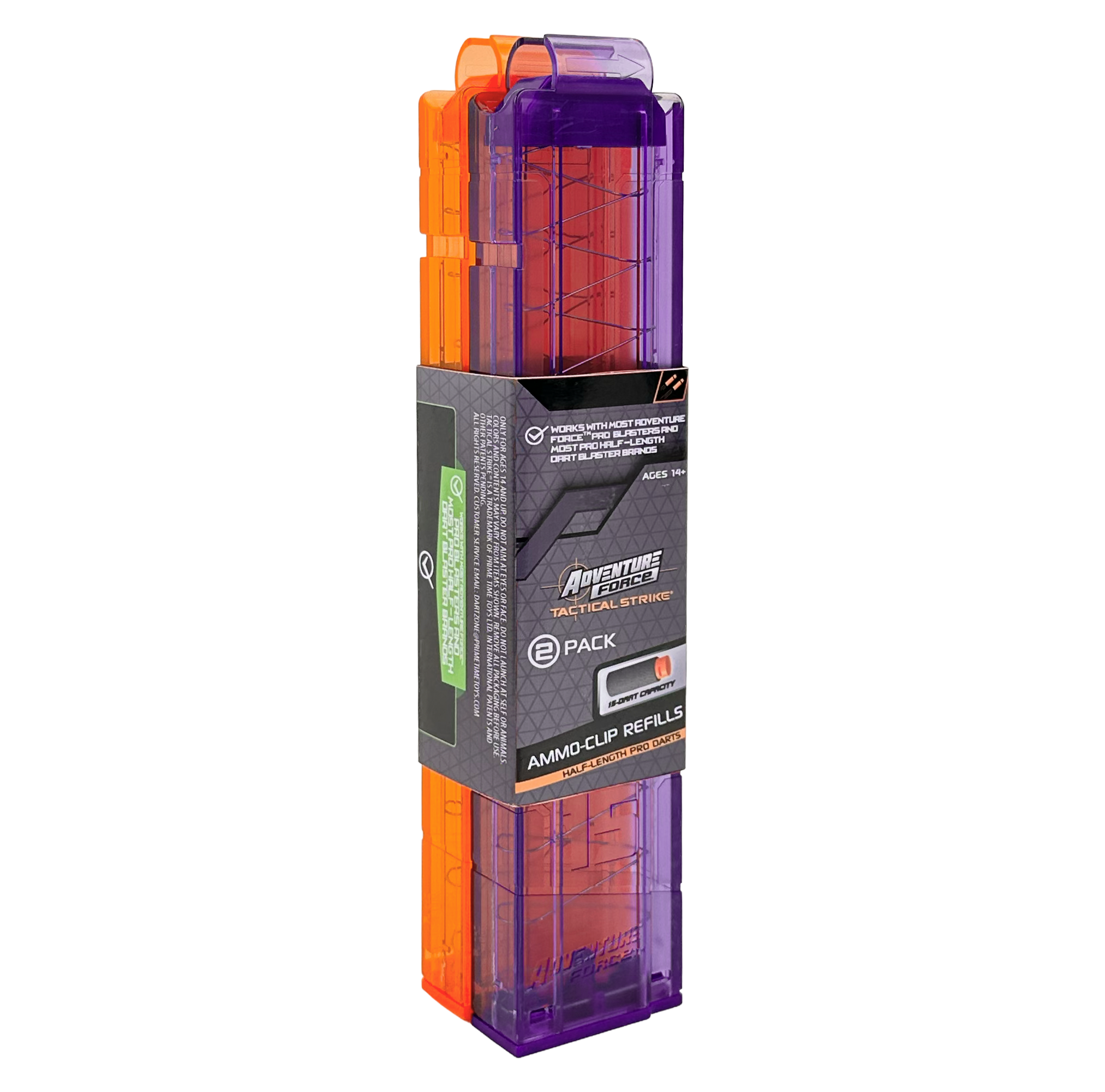 2-Pack 15-Round Half-Length Magazines – Dart Zone Blasters 2-Pack 15-Round Half-Length Magazines – Dart Zone Blasters