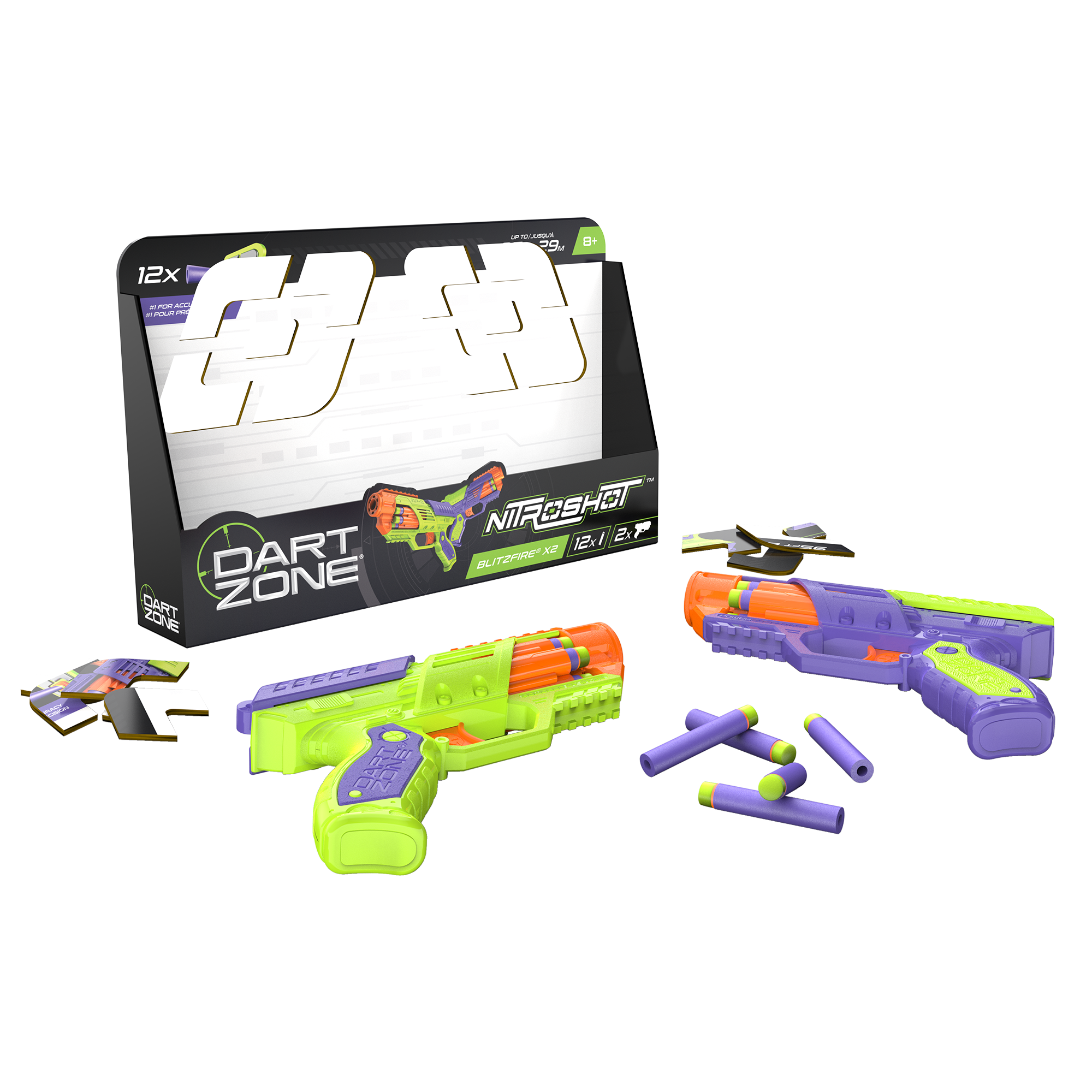 Nitroshot Blitzfire X2 2-Pack – Dart Zone Blasters Nitroshot Blitzfire X2 2-Pack – Dart Zone Blasters