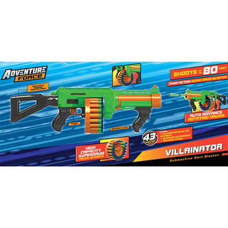 Villainator Submachine Pump Action Superdrum Dart Blaster