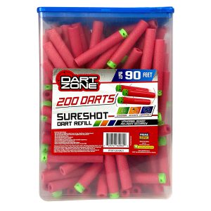 Dart Zone 200-Piece Dart Blaster Refill Pack of Red diamond darts in box