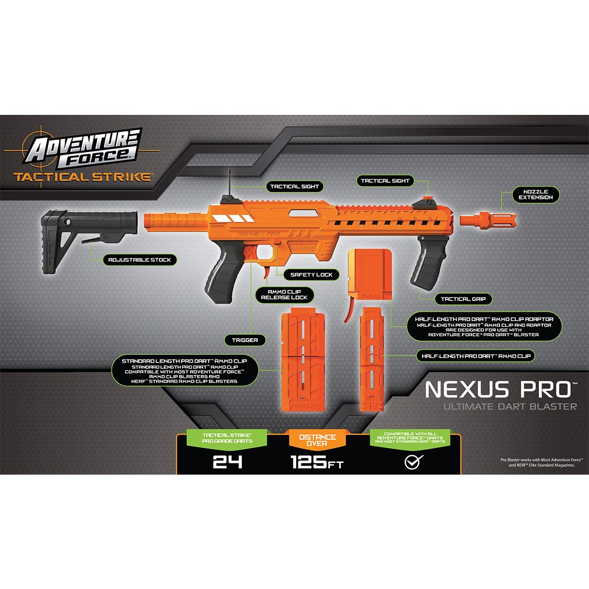 Orange for sale online Adventure Force 6100 Tactical Strike Pro Ultimate Dart Blaster 