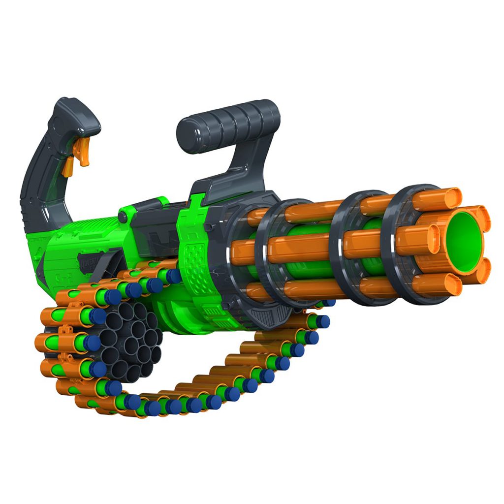 V-Twin Motorized Gatling Belt Blaster | Dart Zone Blasters