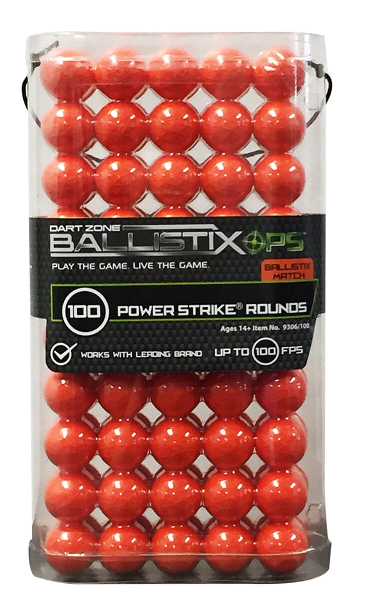 Boxed View of the BallistixOps 100 Rounds Refill Pack for Toy Foam High Powered Blasters
