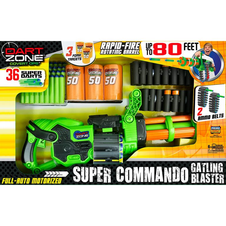 Dart Zone Super Commando Gatling Blaster Dart Zone Blasters
