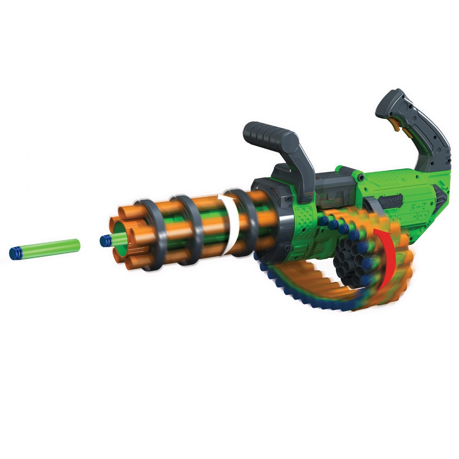 V-Twin Motorized Gatling Belt Blaster | Dart Zone Blasters