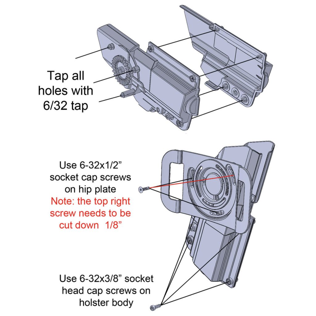 FREE 3D File Download: MK-2 Left-Handed Holster | Dart Zone Blasters