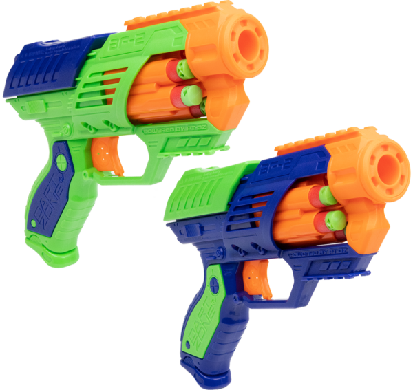 Toy Blasters - Dart Zone Blitzfire Quickshot Revolver 2-Pack