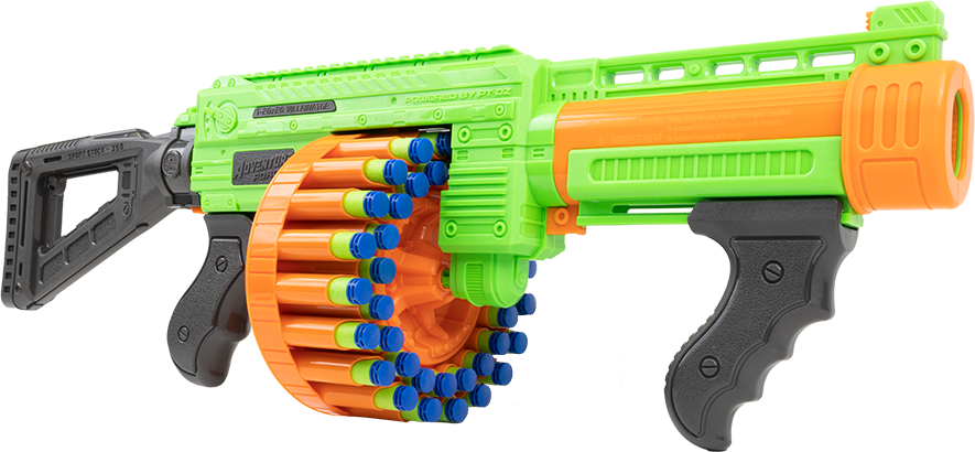 Adventure Force 6387 Villainator Submachine Pump-Action Superdrum Dart Blaster - Compatible with Nerf