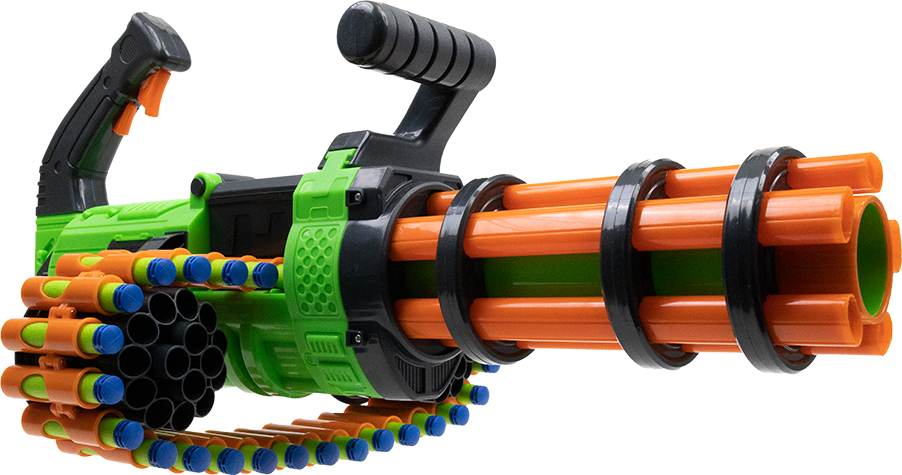 Adventure Force Scorpion Rotating Barrel Auto Gatling Dart Blaster, Green -  Compatible with NERF Foam Darts