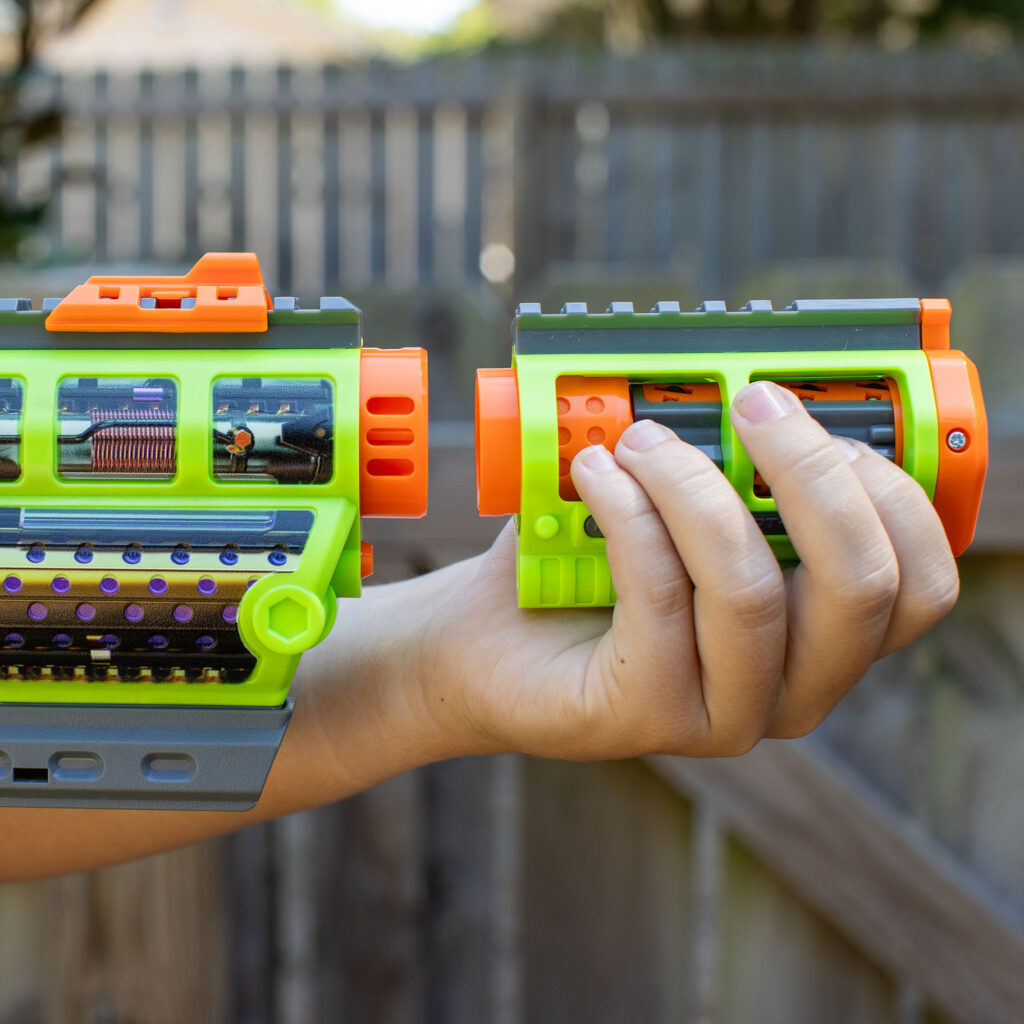 Dart Zone Volcanic Pro mag-fed spring-powered blaster