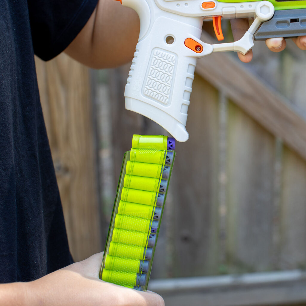 Dart Zone Volcanic Pro mag-fed spring-powered blaster